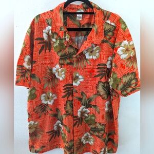 NWT Palmwave Men's Hawaiian Aloha Shirt Short Sleeve Button Up
